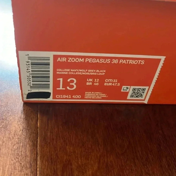 NWT Nike Pegasus 36 Patriots - Picture 3 of 8